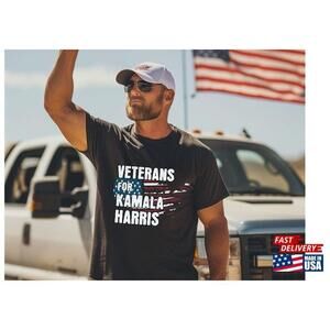 Veterans For Kamala Harris 2024 Shirt Election Tshirt Veteran Unisex Tshirt